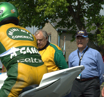 Murray Walker spectates at the Centenary Isle of Man TT